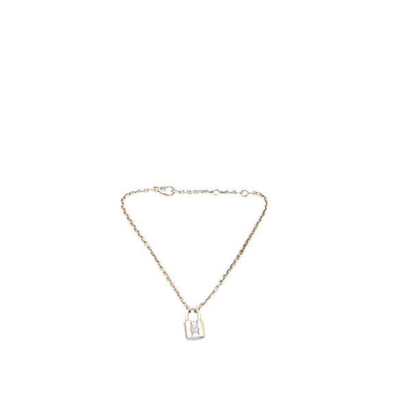 LOUIS VUITTON Silver Lockit Charm Bracelet